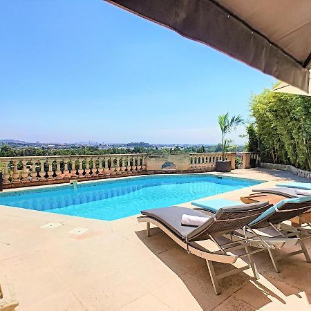 3 Bedrooms Villa Near Cannes - Pool & Jacuzzi - Sea View Mandelieu 外观 照片