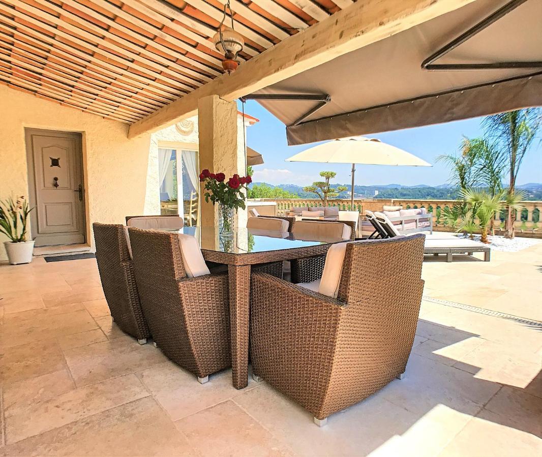 3 Bedrooms Villa Near Cannes - Pool & Jacuzzi - Sea View Mandelieu 外观 照片