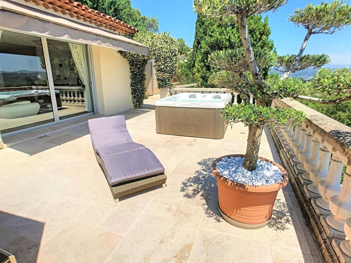 3 Bedrooms Villa Near Cannes - Pool & Jacuzzi - Sea View Mandelieu 外观 照片