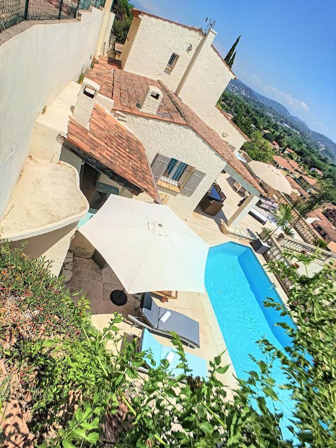 3 Bedrooms Villa Near Cannes - Pool & Jacuzzi - Sea View Mandelieu 外观 照片