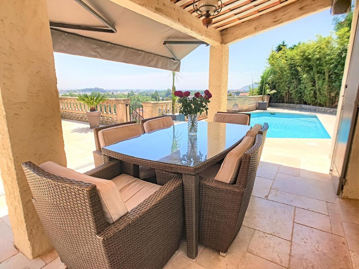 3 Bedrooms Villa Near Cannes - Pool & Jacuzzi - Sea View Mandelieu 外观 照片