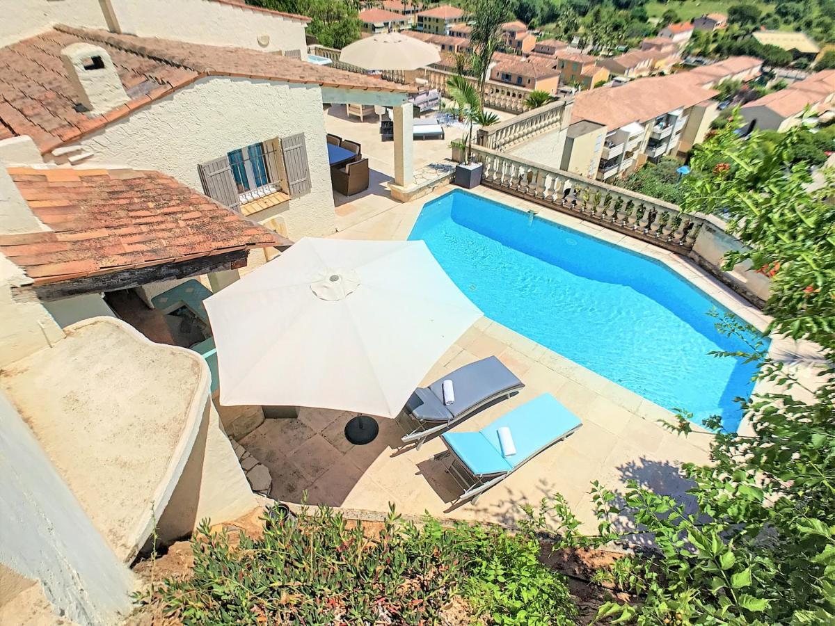 3 Bedrooms Villa Near Cannes - Pool & Jacuzzi - Sea View Mandelieu 外观 照片