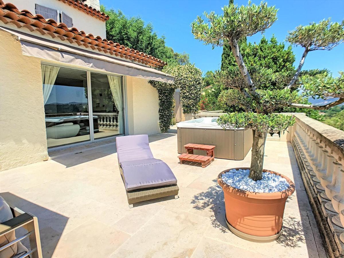 3 Bedrooms Villa Near Cannes - Pool & Jacuzzi - Sea View Mandelieu 外观 照片