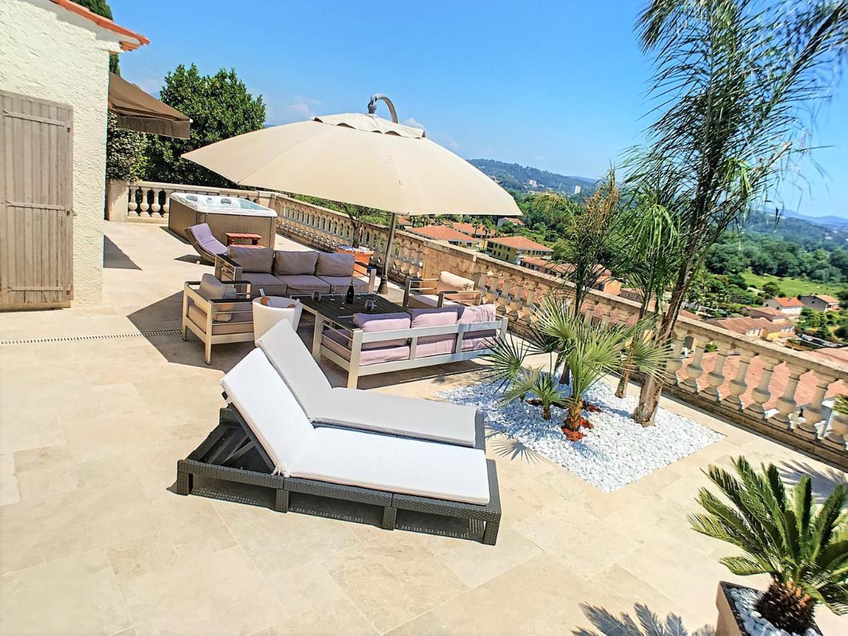 3 Bedrooms Villa Near Cannes - Pool & Jacuzzi - Sea View Mandelieu 外观 照片