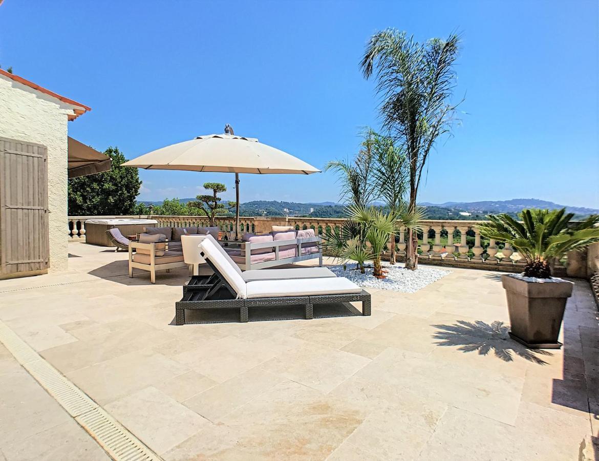 3 Bedrooms Villa Near Cannes - Pool & Jacuzzi - Sea View Mandelieu 外观 照片
