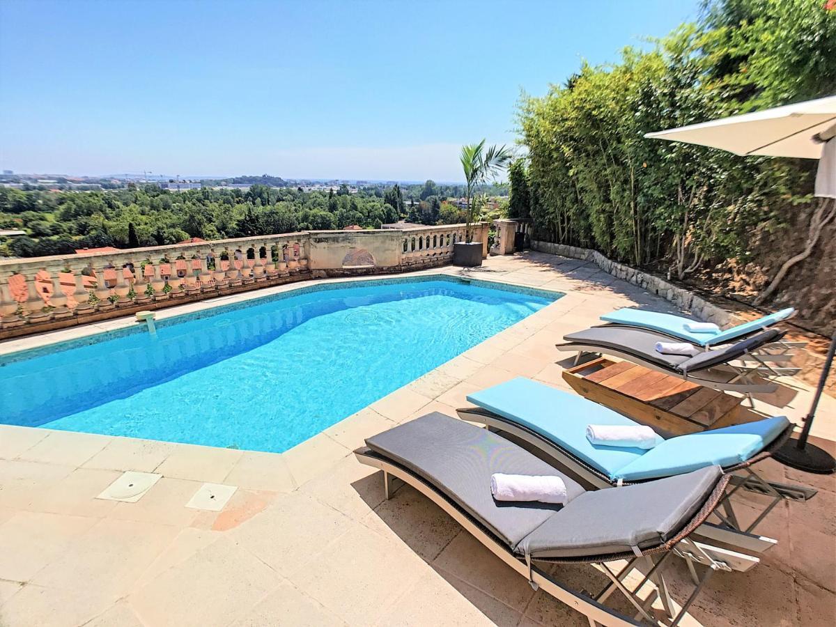 3 Bedrooms Villa Near Cannes - Pool & Jacuzzi - Sea View Mandelieu 外观 照片